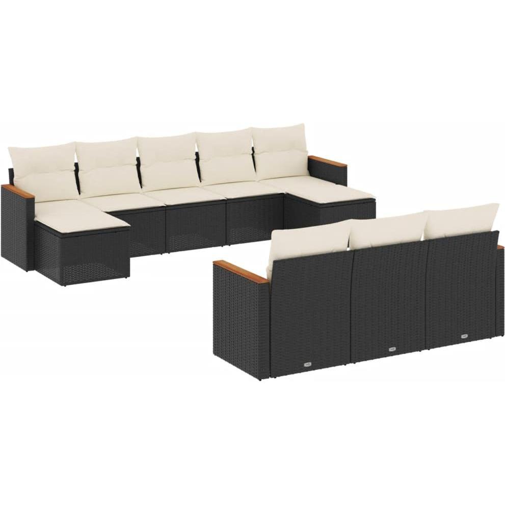 VidaXL, Gartenlounge, 10-tlg. Garten-Lounge-Set mit Kissen