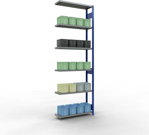 Actual product image Schulte Lagertechnik MULTIplus250 boltless add-on bay system with length bolts