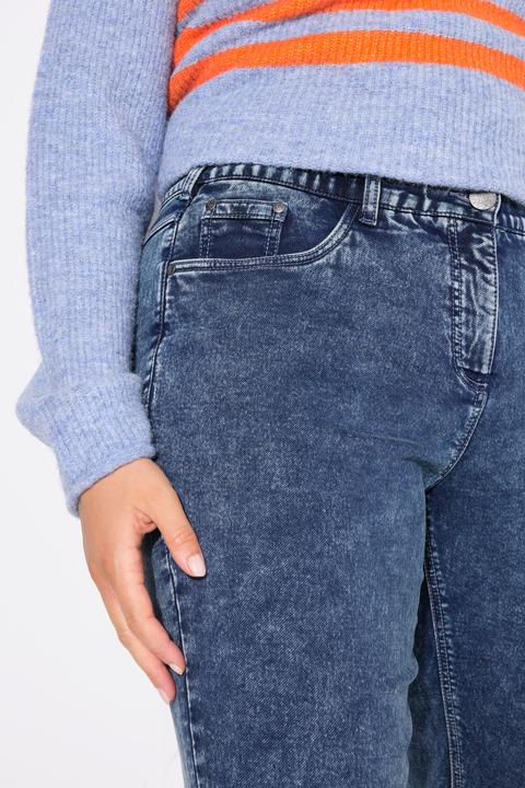 Produktbild Ulla Popken Boyfriend-Jerseyjeans, weites Bein, Komfortbund (42)