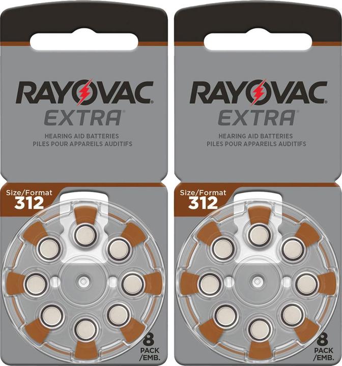 Produktbild Casativo 16er-Set Langlebige Hörgeräte Batterien Typ 312 (R312AE, ZL3, PR41) (16 Stk., A312, 180 mAh)
