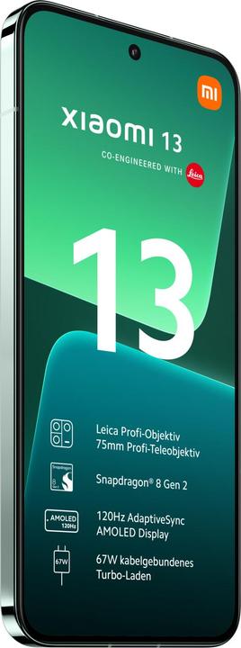 Produktbild Xiaomi 13 (256 GB, Flora Green, 6.36", Dual SIM, 5G)