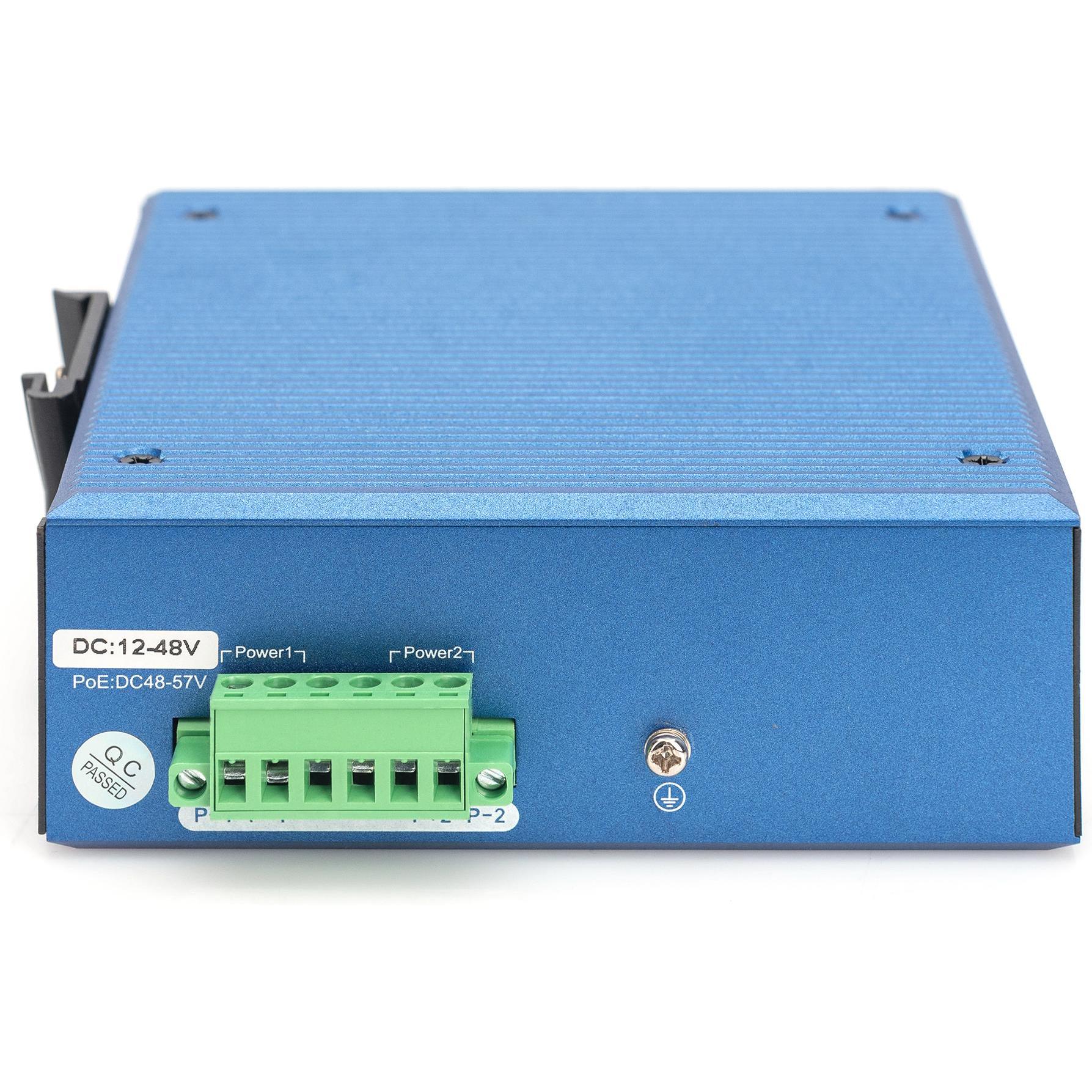 Thumbnail - Digitus Industrieller 8+4 -Port Gigabit Ethernet PoE Switch (8 Ports), Netzwerk Switch, Schwarz