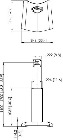 Actual product image Vogels Professional PFF 2420 - Mounting component (floor stand) (Various)