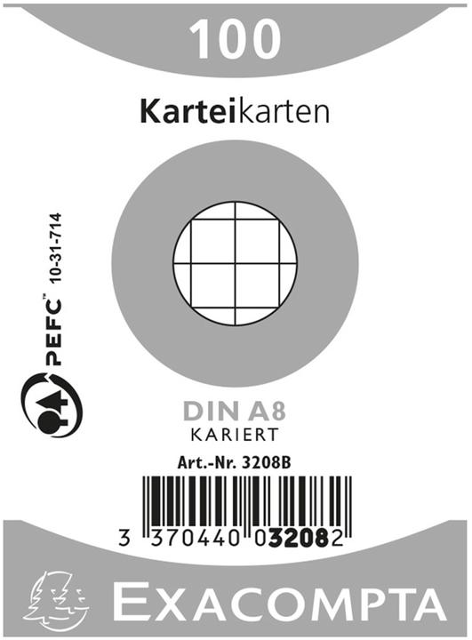 Exacompta Index cards A8 (55 x 74 mm, 100x, 205 g/m²)