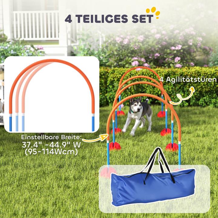 Immagine prodotto PawHut Hund Agility Set Kunststoff Blau+Orange (Destrezza)