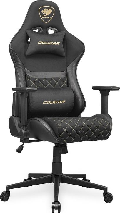 Actual product image Cougar Armor One V2 Gold F gaming chair, PVC/fabric, black