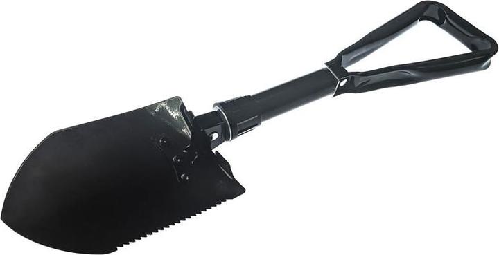 Actual product image S E Premium Quality Black Tri-Fold Serrated Shovel W/Carrying Case