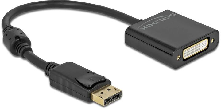 Produktbild Delock Adapter DisplayPort 1.2 Stecker zu DVI Buchse 4K Aktiv schwarz (DVI, 20 cm)