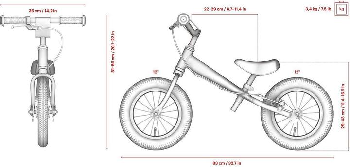 Actual product image Yedoo Laufrad YooToo (12")