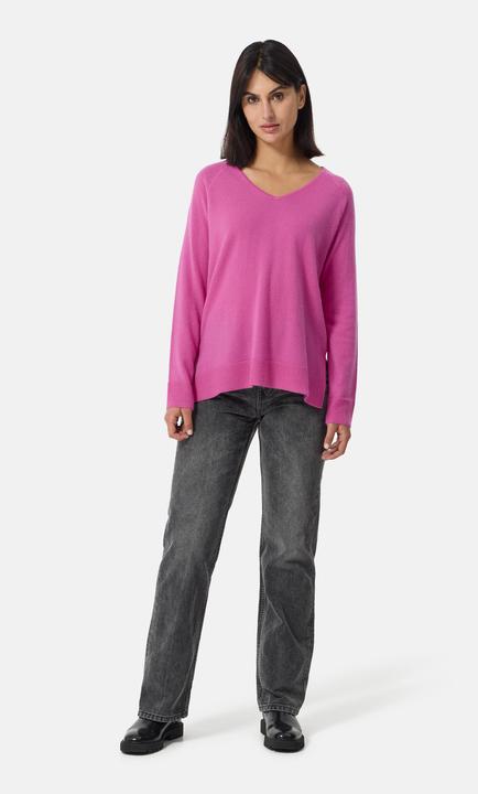 Actual product image Cash-Mere Kaschmir V-Ausschnitt Pullover mit Seitenschlitzen (XS)