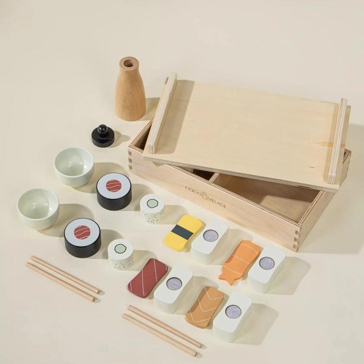 Actual product image Coco Village Wooden Sushi Playset