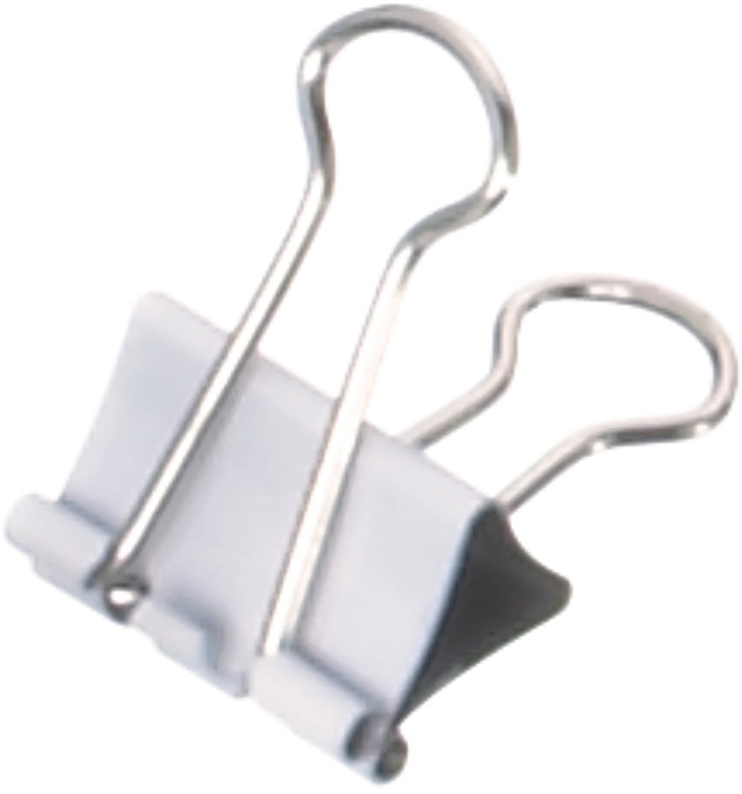 Actual product image Maul y 214 Foldback clip, white (W)19 mm Content: 12 pieces, clamping width: 7 mm (12 x)