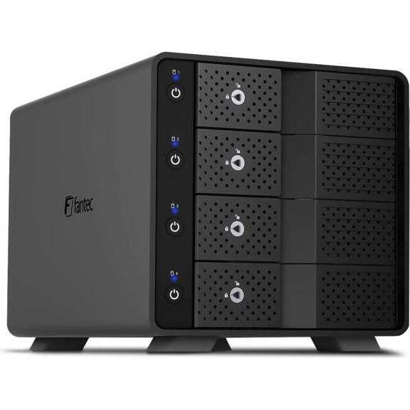 Fantec MB-X4U31 4x 3,5 Gehäuse (3.5"), Festplattengehäuse, Schwarz