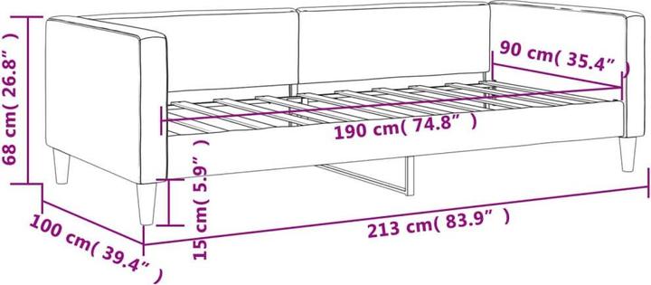Actual product image vidaXL Tagesbett (Recamiere)