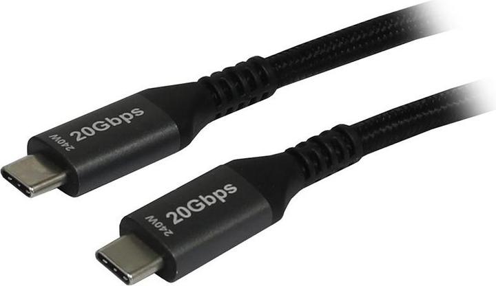 Produktbild Synergy 21 Kabel USB, C(St) => C(St), 3.0m, USB3.2, schwarz(Textil), 20G/5A, 240W, Gen 2x2, E-Marker Chip, Syne (3 m, USB 3.2 Gen 2x2, 240 W)
