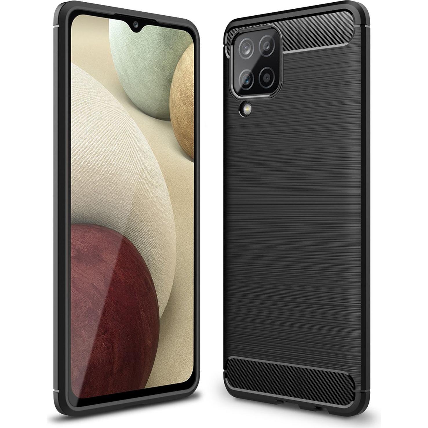 Nalia Handyhülle (Samsung Galaxy A12), Smartphone Hülle, Schwarz