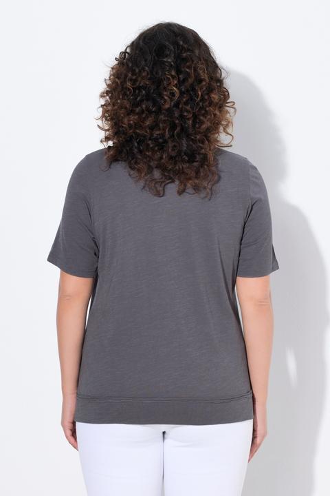 Produktbild Ulla Popken T-Shirt, Kaktus, Classic, Rollkanten, Rundhals, Halbarm (46, 48)