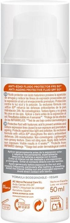 Image du produit Ecran SUNNIQUE Anti-âge visage SPF50 50ml (Crème solaire visage, SPF 50, 50 ml)