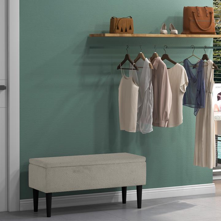 Image du produit Homcom Banc avec espace de rangement (95 cm)