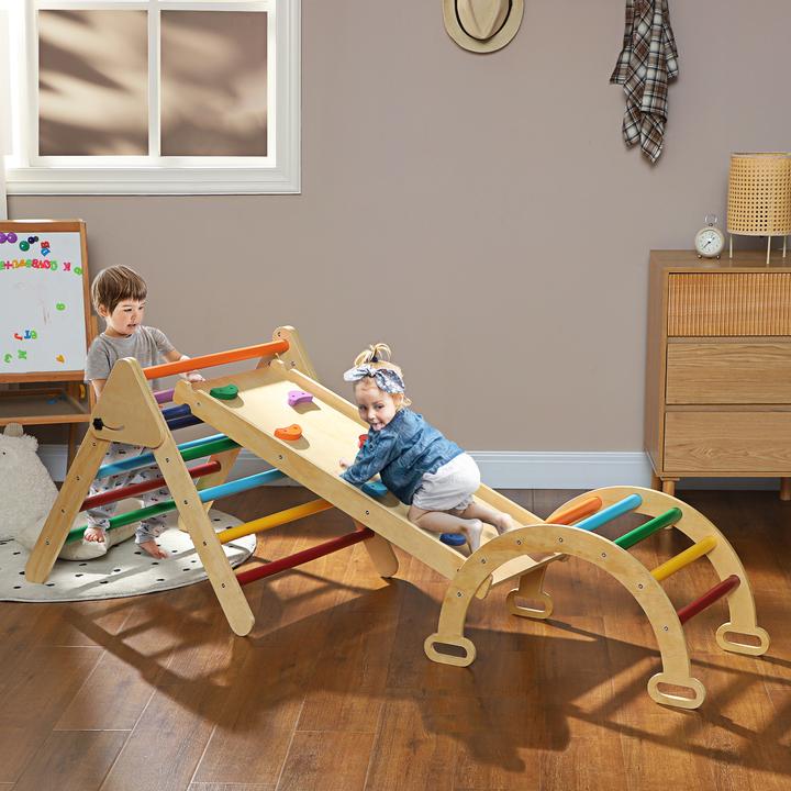 Produktbild Aiyaplay Klettergerüst Kiefernholz, Mehrschichtenplatte Mehrfarbig