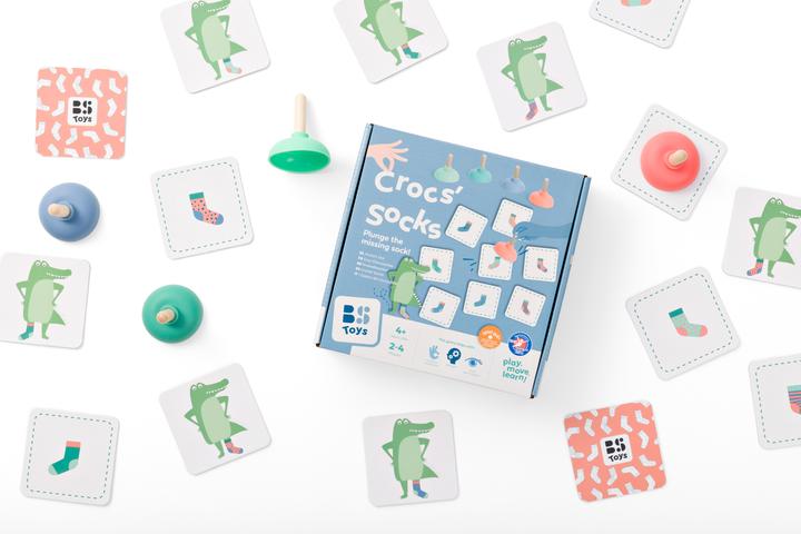 Actual product image BS Kids game Crocodile socks (English, French, German, Italian, 2 - 4 Players)