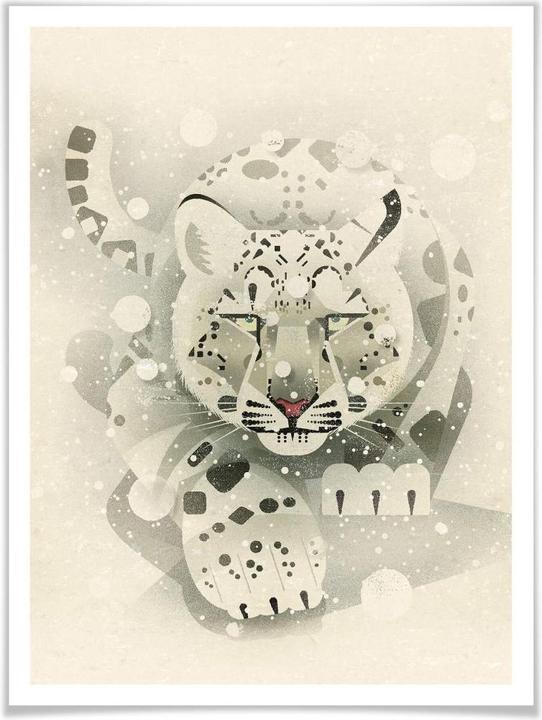 Actual product image Trenddeko Snow Leopard (80 x 100 cm)