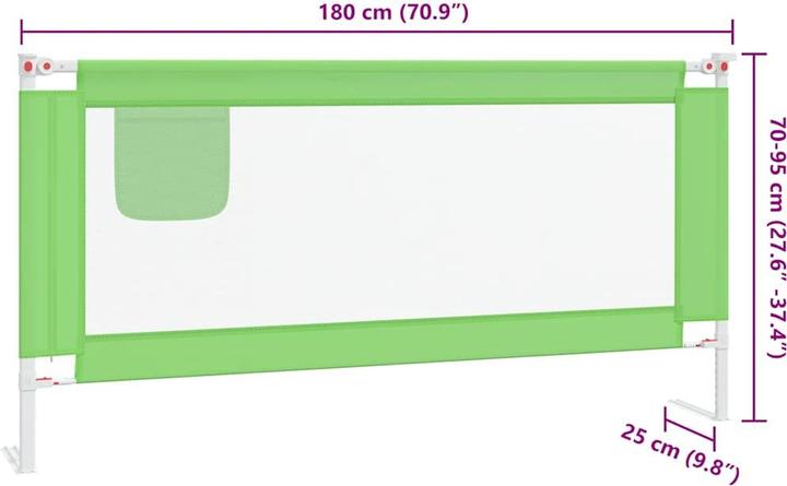 Actual product image vidaXL Bettgitter (180 x 25 x 95 cm)