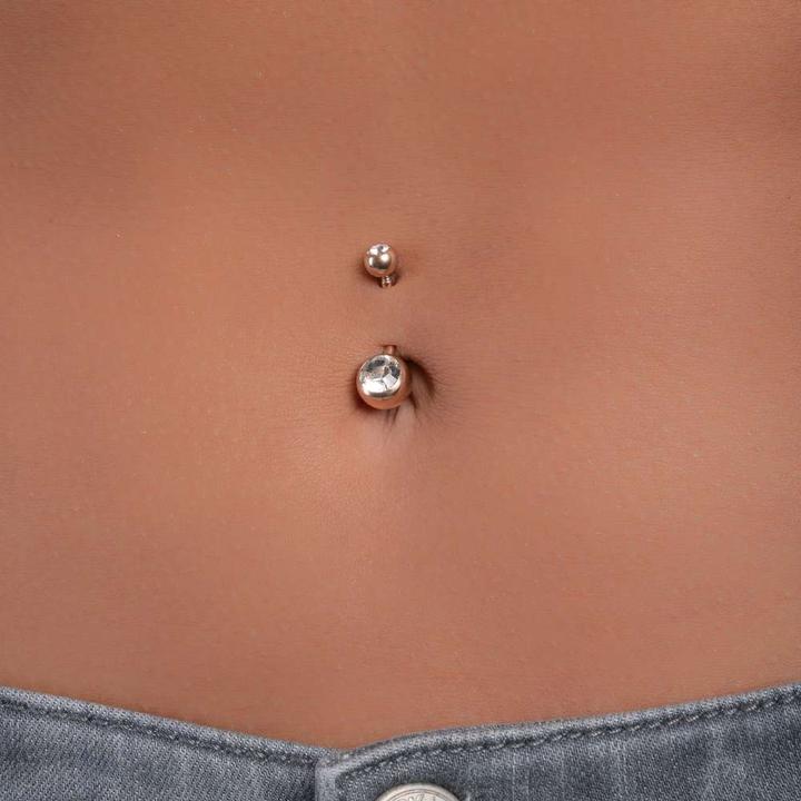 Image du produit Bijouteria Piercing nombril (Acier inoxydable, Revêtement PVD, Cristallin)