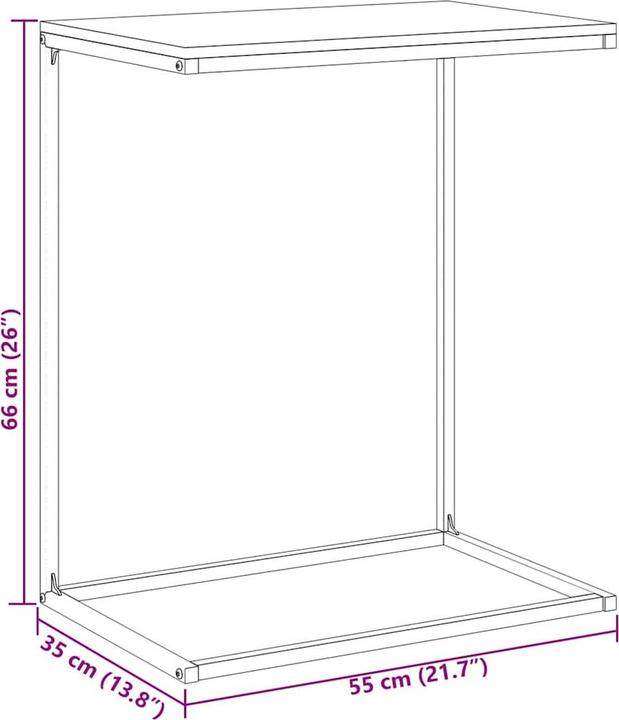 Image du produit vidaXL Couchtisch (35 x 55 x 66 cm)