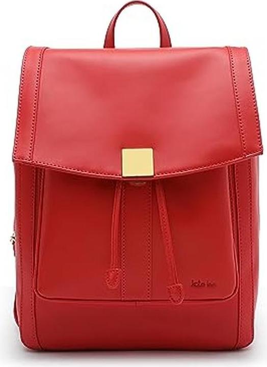 Actual product image Kate Moss Practical Compartmentalized Leather Backpack for Organization