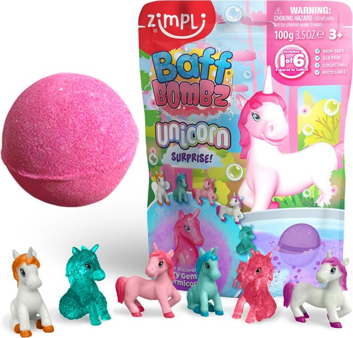 Image du produit Zimpli Kids Zimpli Baff Bombz Surprise avec Figurine Licorne à Collectionner, jouet de bain.