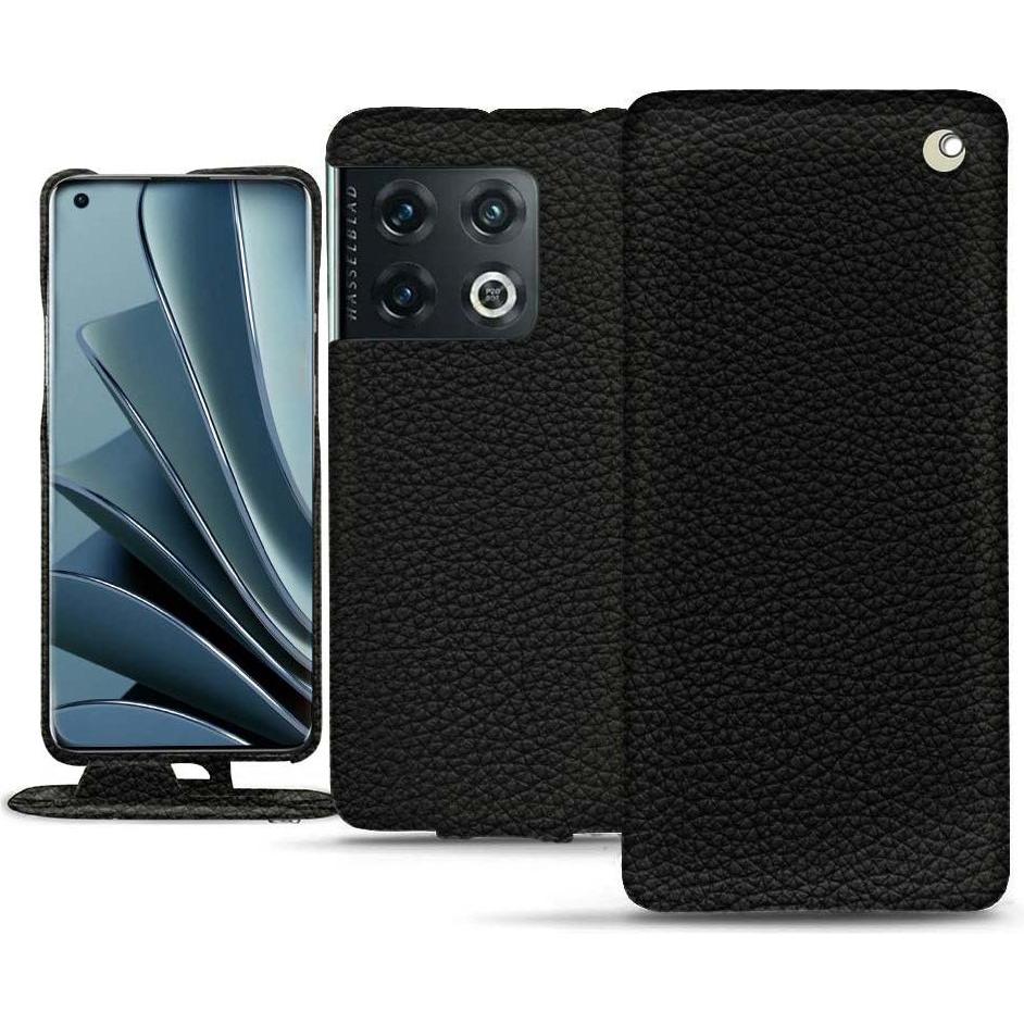 Noreve Lederschutzhülle vertikal (OnePlus 10 Pro), Smartphone Hülle, Schwarz