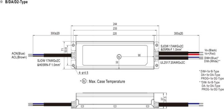 Produktbild MeanWell ELG Dimmbares Installations-Netzteil 24V 240W DALI