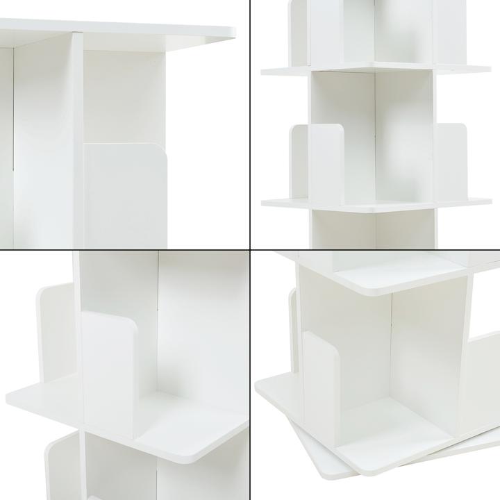 Produktbild En.Casa Drehbares Bücherregal Talöpintaa 129x40x40 cm Weiss