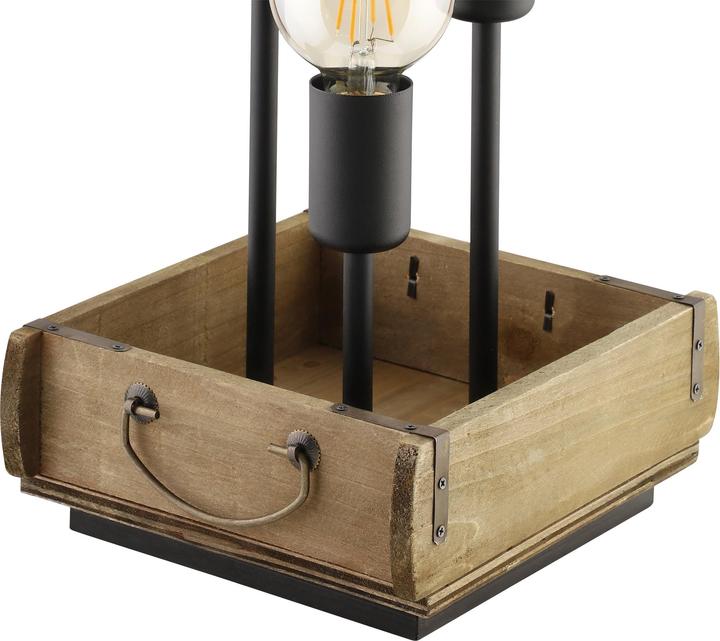 Actual product image EGLO Table lamp WOOTTON 3x E27 Brown / Black (E27)