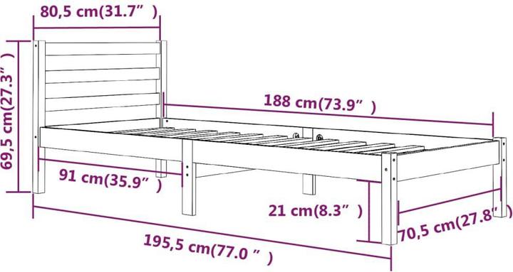 Produktbild vidaXL Bretta (75 x 190 cm)