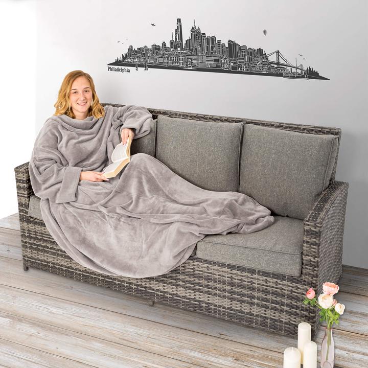 Image du produit tectake 2x Couverture à Manches Douce (200 x 170 cm)