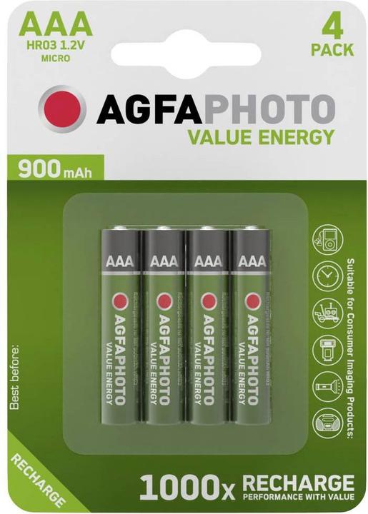 Actual product image AGFAPHOTO Accu HR03 900 mAh (4 pcs., AAA, 900 mAh)
