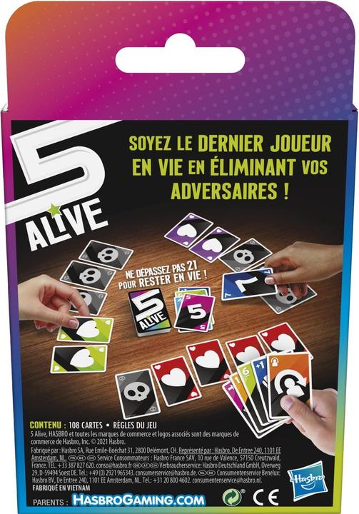 Image du produit Hasbro Gaming Jeu de cartes 5 Alive -FR- (Français)