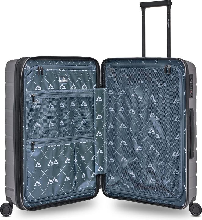Actual product image Bergpfeil Travel 4-wheel suitcase set, 3-piece, with stretch fold (228 l)