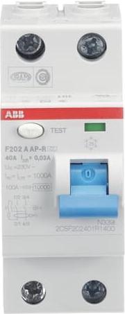 Productafbeelding ABB F202A-40/0,03AP-R Fi automaat proM compact 2p 30mA