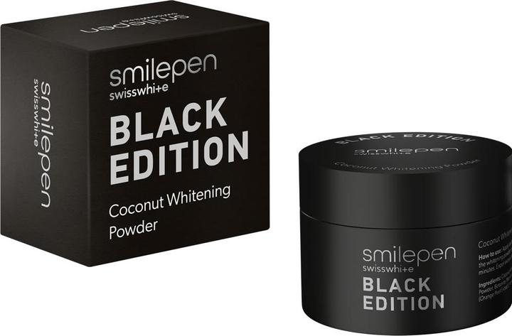 Actual product image SmilePen Tooth Powder Black Edition Coconut Charcoal (30 ml, Bleaching powder)
