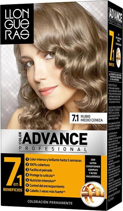 Produktbild Llongueras COLOR ADVANCE #7,1-rubio ceniza (7.1)