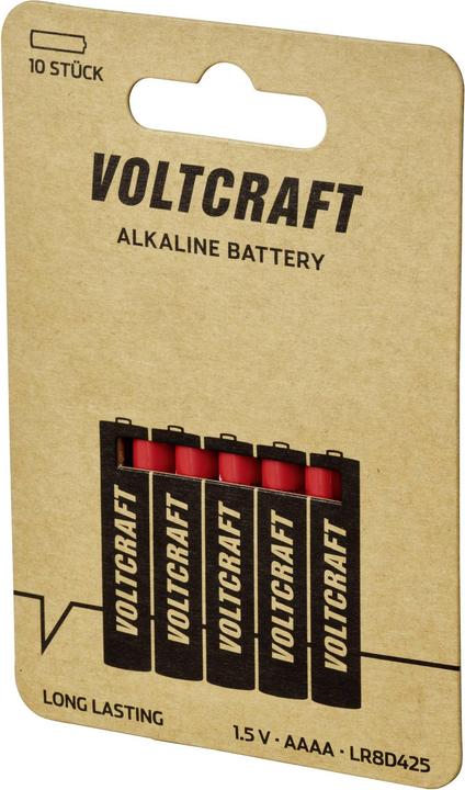 Image du produit Voltcraft VC-16108025 Mini (AAAA)-Batterie Mini (AAAA) Alkali-Mangan 1.5 V 500 (10 pcs, AAAA, 500 mAh)
