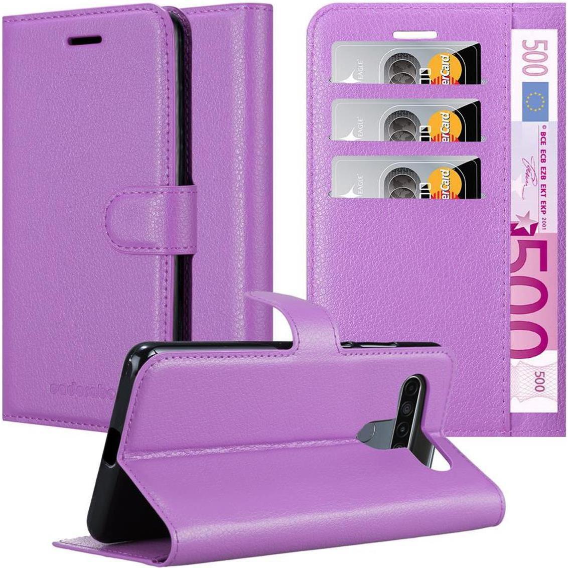 Cadorabo Book mit Standfunktion Cover (LG K61), Smartphone Hülle, Violett