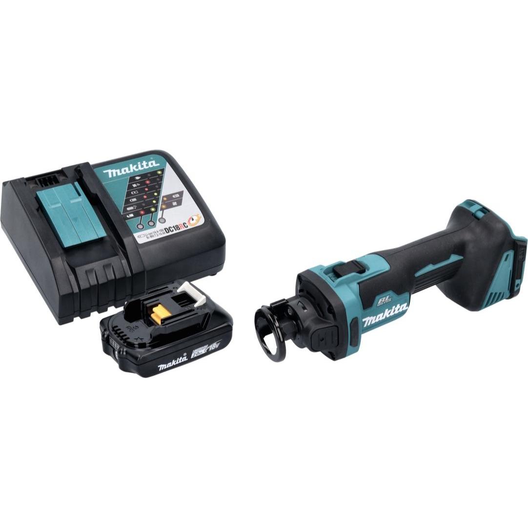 Thumbnail - Makita, Spezialsäge, DCO 181 RA1 Akku Rotationsschneider 18 V 32000 U/min Brushless + 1x Akku 2,0 Ah + Ladegerät