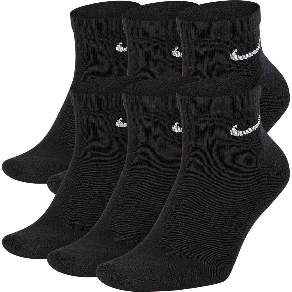 Nike, Herren, Sportsocken, Everyday Cushioned Ankle 6er Pack Socken (M), Schwarz
