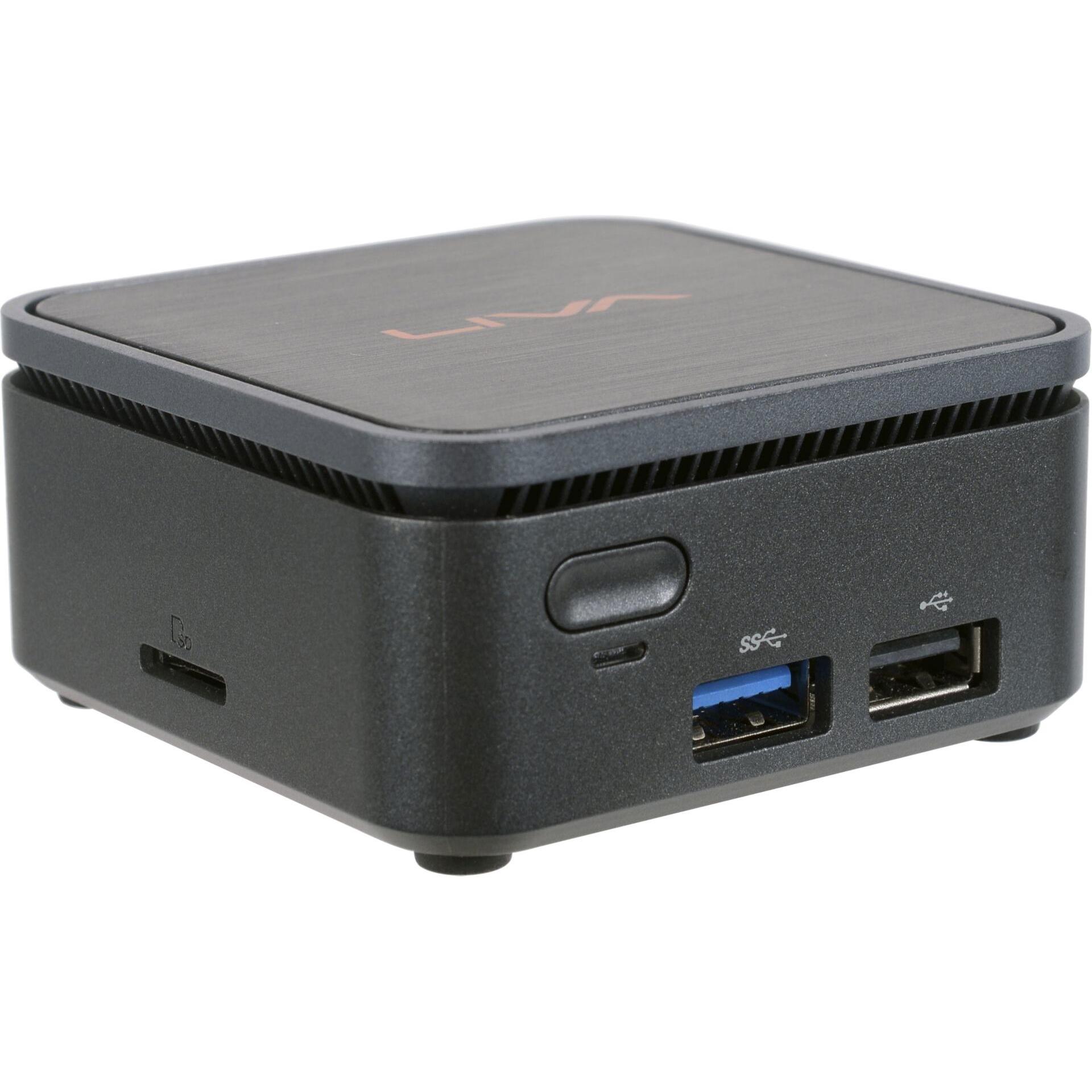 Thumbnail - ECS LIVA Q2 (Intel Celeron N4120, 4 GB, 64 GB, UHD Graphics 600), PC, Schwarz, Silber