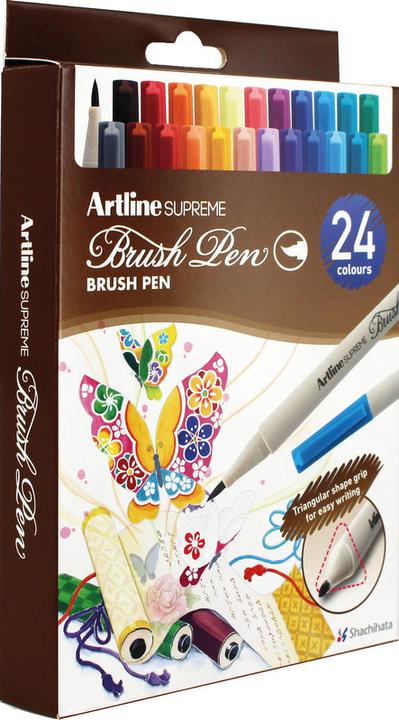 Actual product image Artline Brush Pen Supreme (24x)