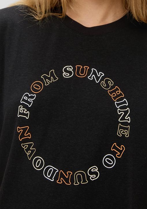 Immagine prodotto S.Oliver T-Shirt T-Shirt aus Leinenmix mit Rippblende (36)